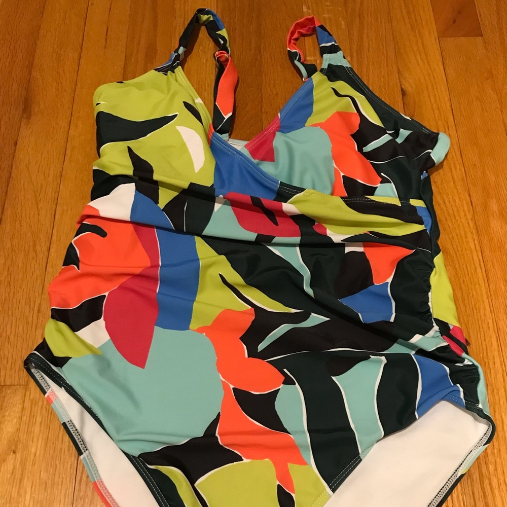 Anne Cole Colorful Retro One Piece Swimsuit 14